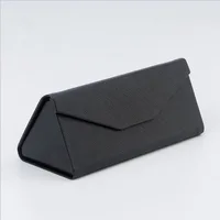 

JHEYEWEAR private label PU leather soft folding foldable box sunglasses case with custom logo Shanghai