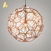 New design aluminum circle bird nest shape decorative ceiling hanging wire pendant lights fittings for restaurants