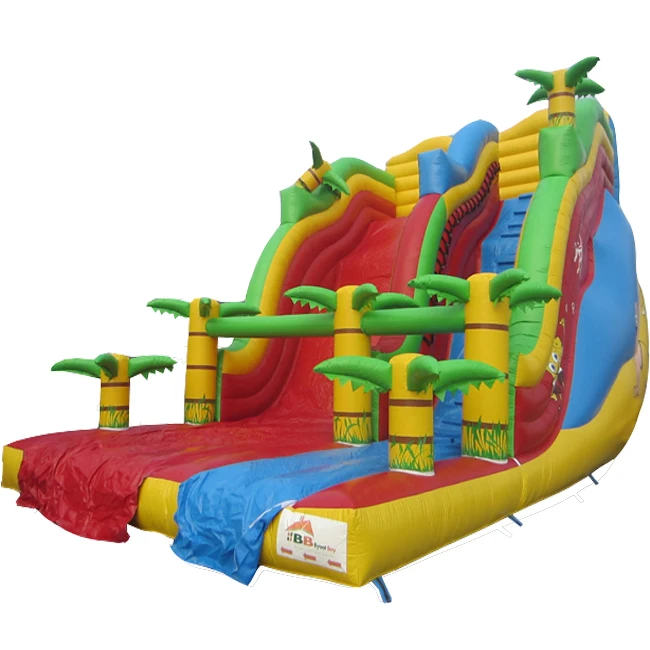 
Colorful jungle theme giant inflatable slide outdoor children inflatable bouncy slide for children  (60734789590)