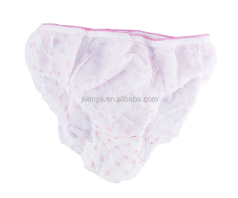 Snowflake Printed Nonwoven Sexy Womens Disposable Underwear In Plus