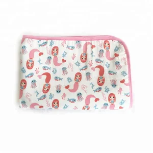 Image of Miracle Baby Changing Pad Waterproof Cotton Muslin Baby Diaper Changing Mat For Kids 85*75cm Portable Baby Diaper Changing Pad