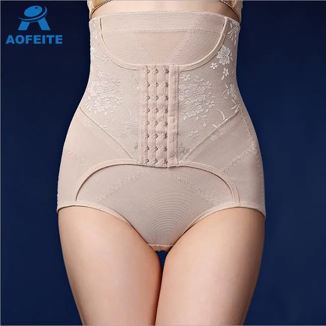 

High Waist Shape Panty Women Breathable Body Shapewear Tummy Firm Slimming Shaper, Black, beige