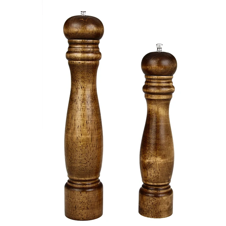 Handcrafted Mini Wood Pepper Mill Kits Salt And Pepper Grinder Set