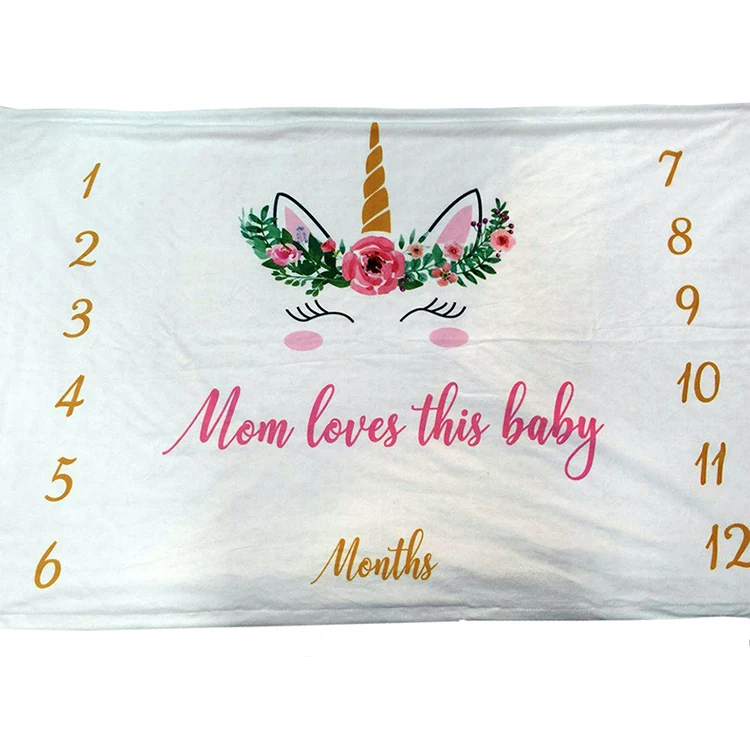 Wholesale Photography Props Baby Milestone Blanket for gift
