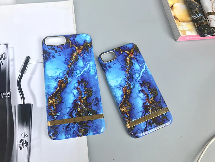 Marble gold strip hard shell PC mobile phone case for iphone XR