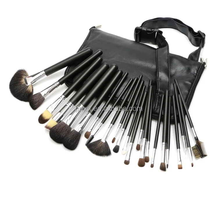 
New Arrival 24 piece makeup belt natural hair makeup brushes set 