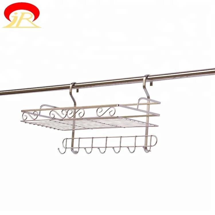 
New Design Multifunctional Space Wire Metal Shelving Kitchen Hanging Rack 