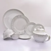 

White ceramic dinner plates set price 2019 new style porcelain dinner sets restaurant crockery dinnerware set