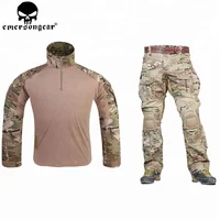 

Wholesale Camo EMERSONGEAR G3 Combat Uniforms Airsoft Shirt Pants with Knee Pads Military Tactical Multicam Hunting Camo Clothes