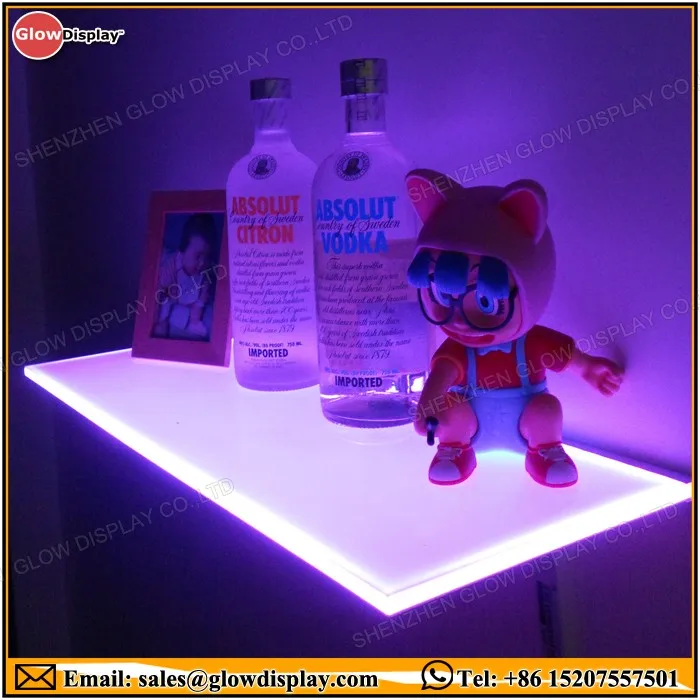 Led Bar Display Led Illuminated Shelf Remote Controlled Wine Display