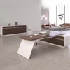 Modern Chairman Furniture MDF veneer Table Office CEO Desk, luxury l shaped office desk office furniture