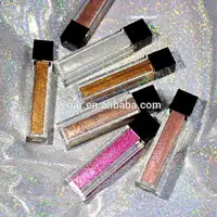 

cosmetics factory custom logo liquid lipstick glitter lip gloss 3d shiny colorful lip gloss