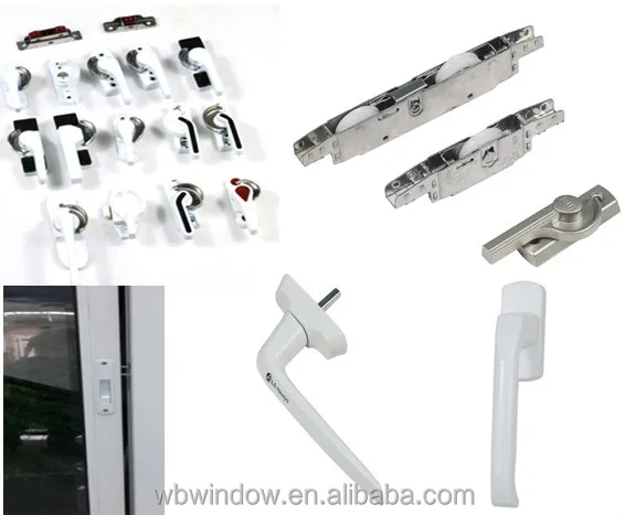 PVC profile plastic sliding pane grille design window with high quality parts