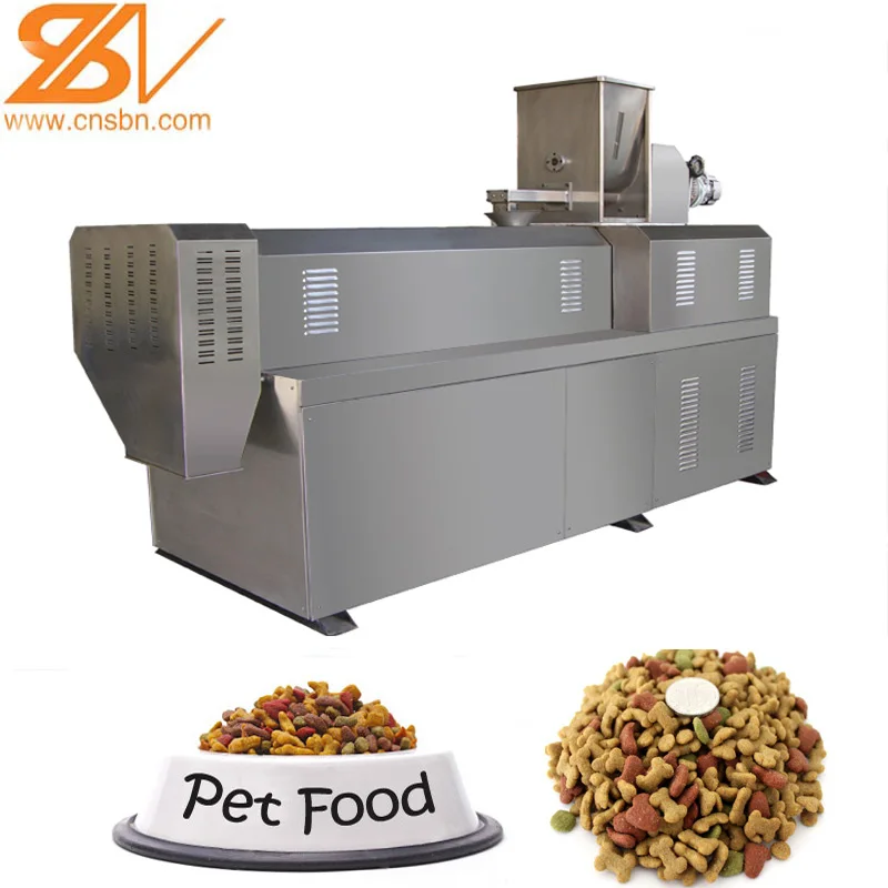 
Continuous Automatic dry dog food extruder 