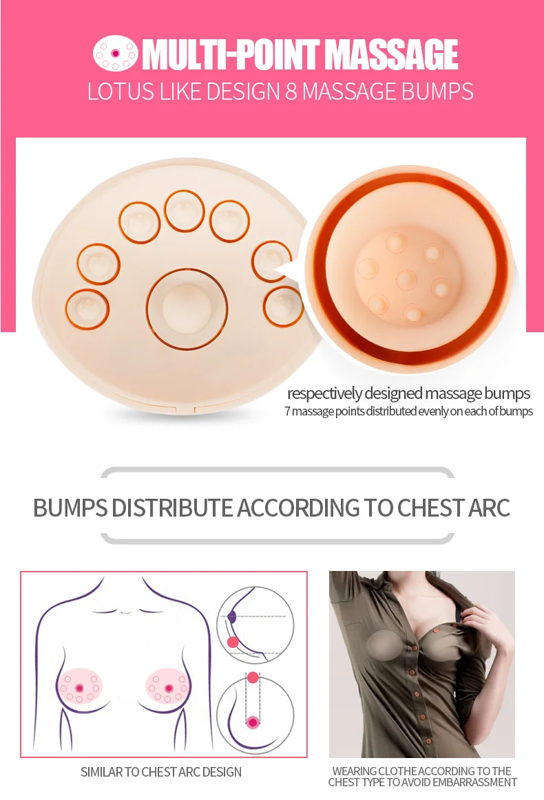 electronic vibrating breast enhancer massager chest health care massager MZ-666F9