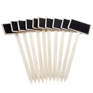 Wood Chalkboard Plant Tag, Wooden Stakes Plant Labels Blackboard Garden Tags,10 Pcs