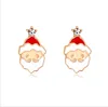 Fashion jewelry popular style hand made new design crystal christmas man earrings