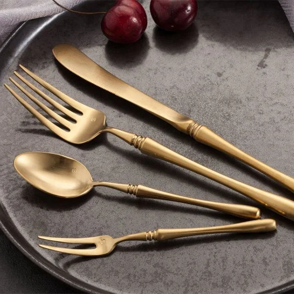 

Gold dinnerware sets silverware stainless steel dinner set