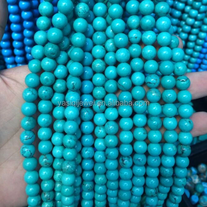 

Guangzhou wholesale beads strands real picture natural blue turquoise stone beads