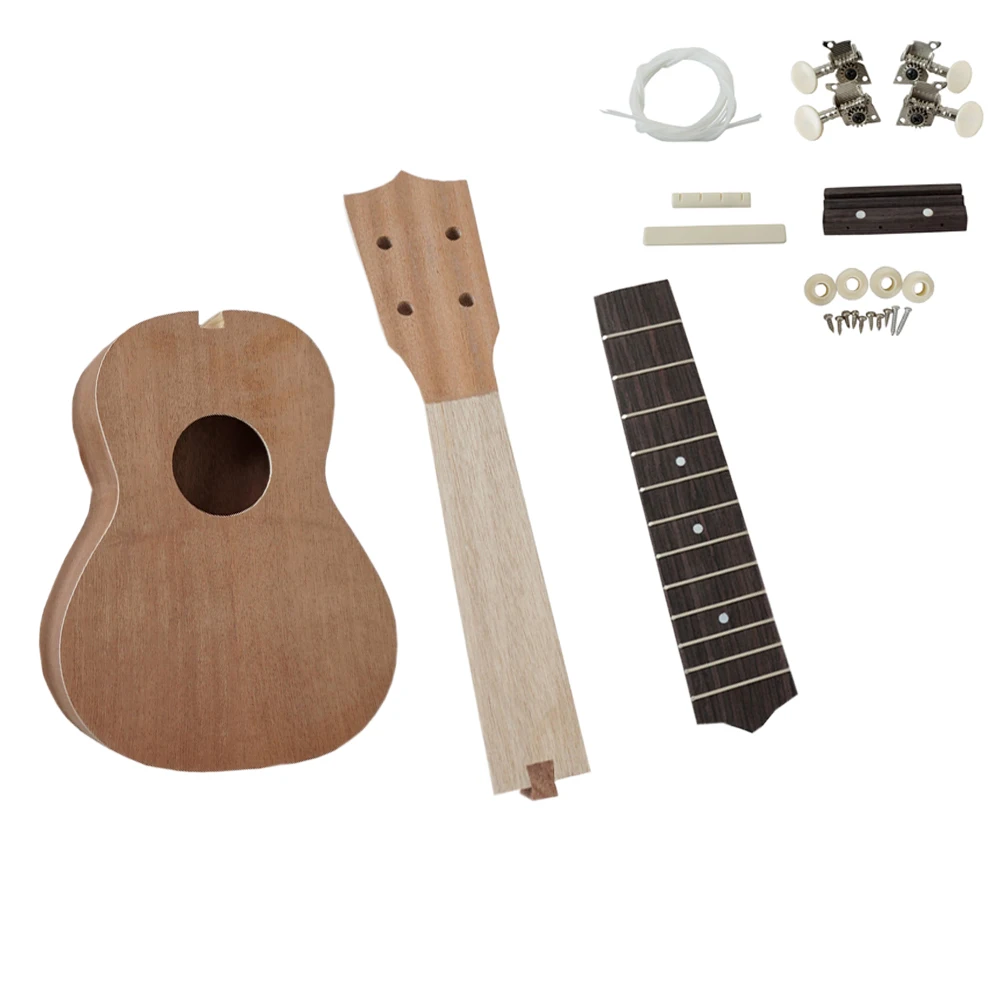 

Aiersi Brand Soprano Sapele Unfinished Kids Ukulele Kits DIY Wholesale Ukelele UK-02