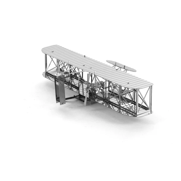 

Educational Toys The Wright Brothers Biplane 3D Metal Puzzle Magnetic 3d Jigsaw Puzzles, Silver