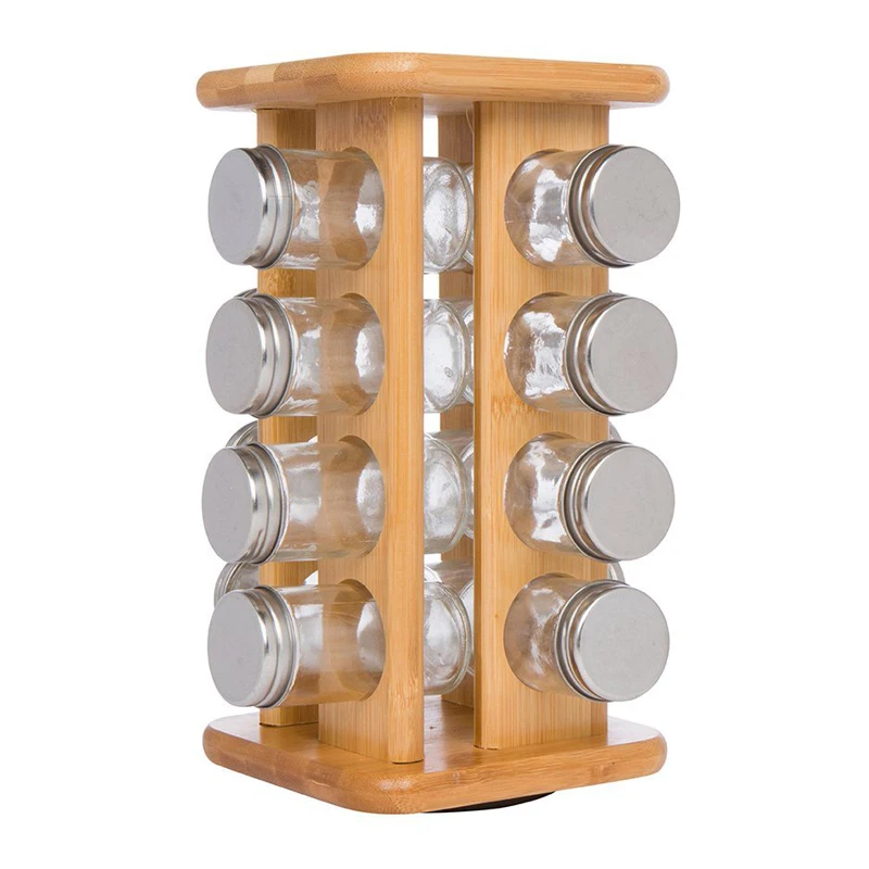 Bamboo Rotating Spice Rack - Buy Bamboo Rotating Spice Rack Product on