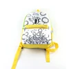 Kids DIY coloring painting cute animal insects pattern backpack