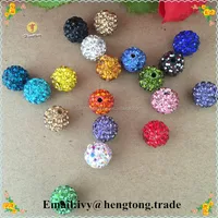 

wholesale jewelry accessories DIY shamba bead, mixed colors disco ball beads for religous catholic jewellery