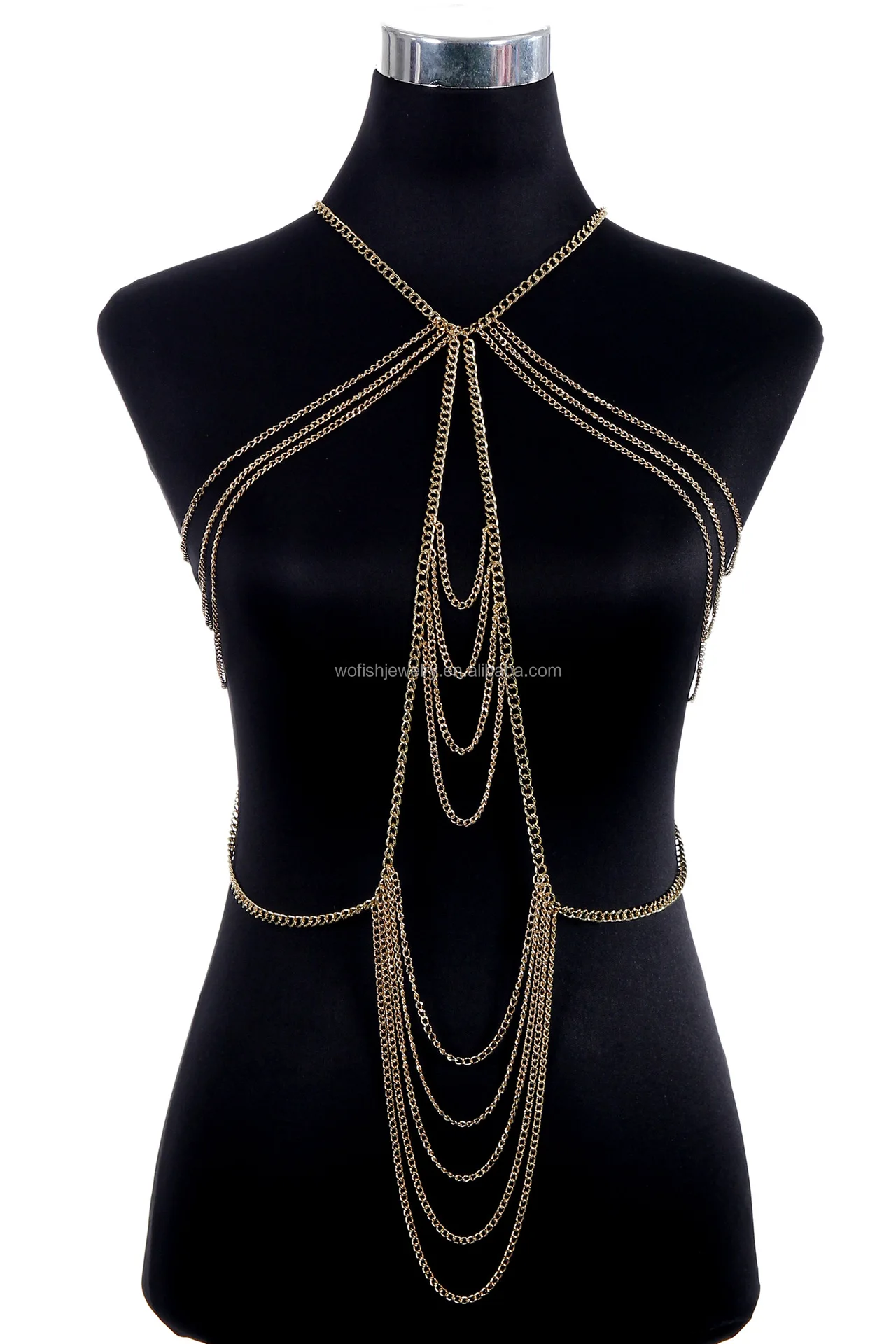 Sexy Chains Gold Body Chain Bodychain Necklace Body Jewelry Buy Gold Body Chainbodychain 9115