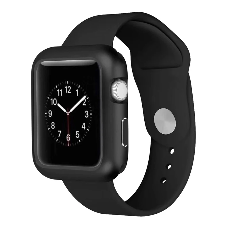 Metal frame 6D glass flip cover dropMagnetic Watch case For Apple Watch 38 40 42 44 bumper case