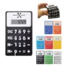 Popular High Quality personal handy flat square shaped 8 digits flexible folded black silicone electronic waterproof calculator
