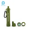 Personal Water Filter + Survival Multi- Tool - Includes Emergency Whistle/Compass for Camping in the Outdoors