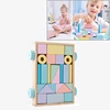 Wholesale Drop Ship Funny Wood Building Blocks in Macaron Color,Children Education Intelligence Toy,24 pcs per Set
