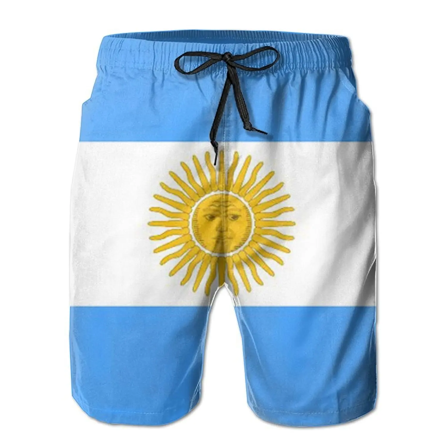Flag of Argentina Womens Board Shorts Quick Dry Beach Swim Trunks