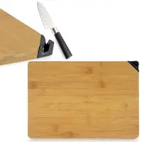 

multifunction creative kitchen bamboo cutting board with knife sharpener for knifes