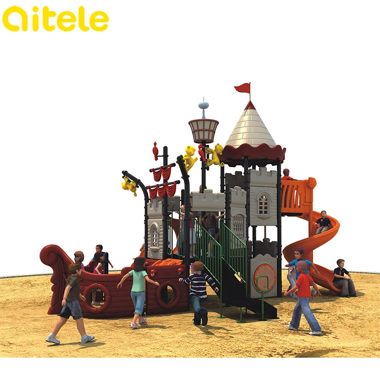 Qitele Wholesale Anti-static Outdoor Plastic Pirate Ship Toys Ship ...
