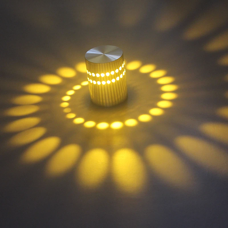 Factory direct sale spiral hole led wall lamp night light with prices