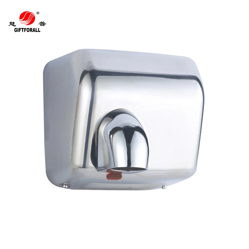 Silver ARKSEN Surface Mounted Automatic Electric Hand Dryer Commercial High Speed 100m/s Instant Heat & Dry 