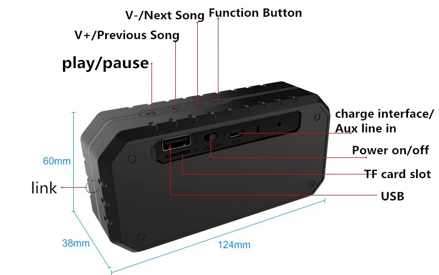 Ce Rohs Hands Free Wireless Speaker Portable Waterproof Smart Speaker