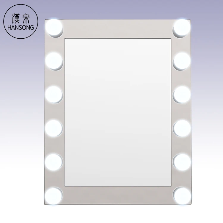 

China factory supply home / hotel bathroom decoration vanity mirror with lights luxury illuminated makeup mirror, Black/white