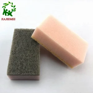 Image of disposable non-scratch loofah kitchen dishwashing sponge brushes cleaning cellulose polyurethane sponge cloth
