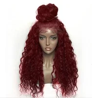 

heat resistant synthetic fiber lace front wig wholesale