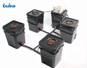 Image of 5 square Bucket Aeroponic System For Home Hydroponics. Aeroponics