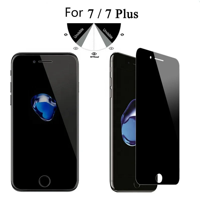 

Shenzhen promotional gifts Flexible High clear 9h Anti spy Privacy Screen Protector tempered glass film for iphone 6 6s 7 8 plus, Black
