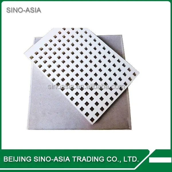595 595mm Pvc Faced Acoustic Ceiling Perforated Plasterboard Buy