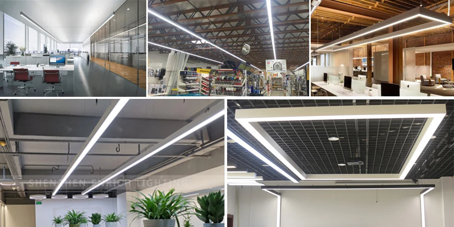 Linkable seamless connection LED Linear Light Suspended indoor LED chandeliers China Wholesales