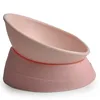 Hot selling best quality Japanese pink personalized 360 degree Cat Dog bowl angle convenient tilting anti-skid pet bowl