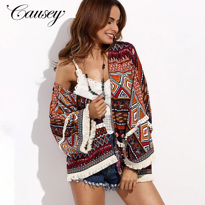 

Women Chiffon Boho Bikini Cover UP Beach Blouse Floral Print Ladies Clothing Shawl Kimono Cardigan, Floral/tropical print