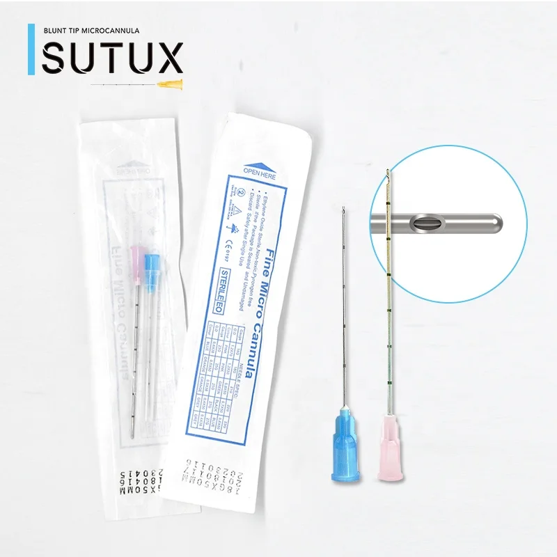 
Disposable stainless steel types of cannula and sizes 18g 21g 22g 23g 25g 27g blunt tip fine micro cannula needle for fillers  (60838338279)