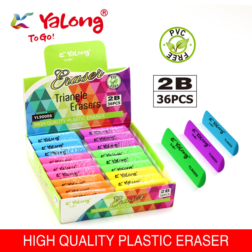 
yl90006 school stationery cute colorful top quality triangle TPR eraser  (60801143489)